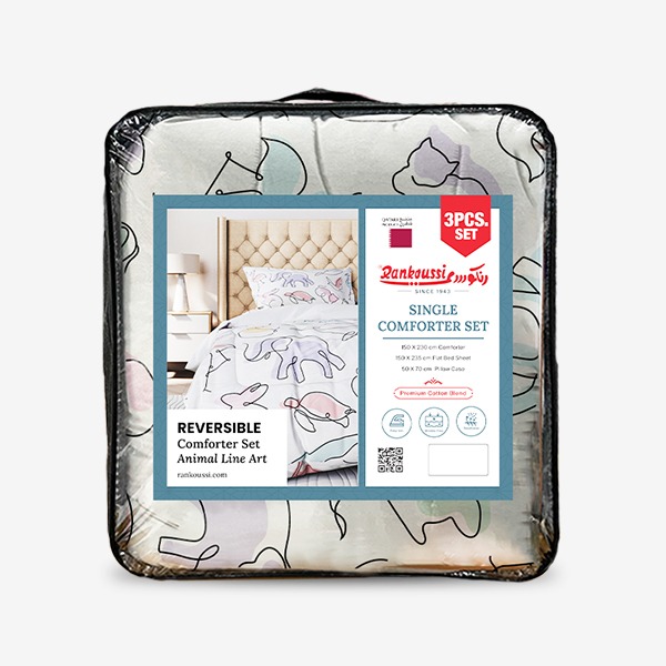 1010001-Animal-Line-Art-Comforter-Set-Single