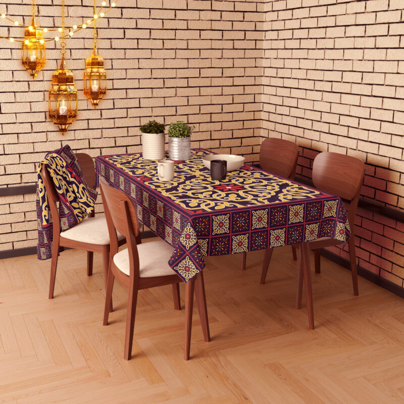 Ramadan Table Cloth 235x150 Oriental Pattern - Violet