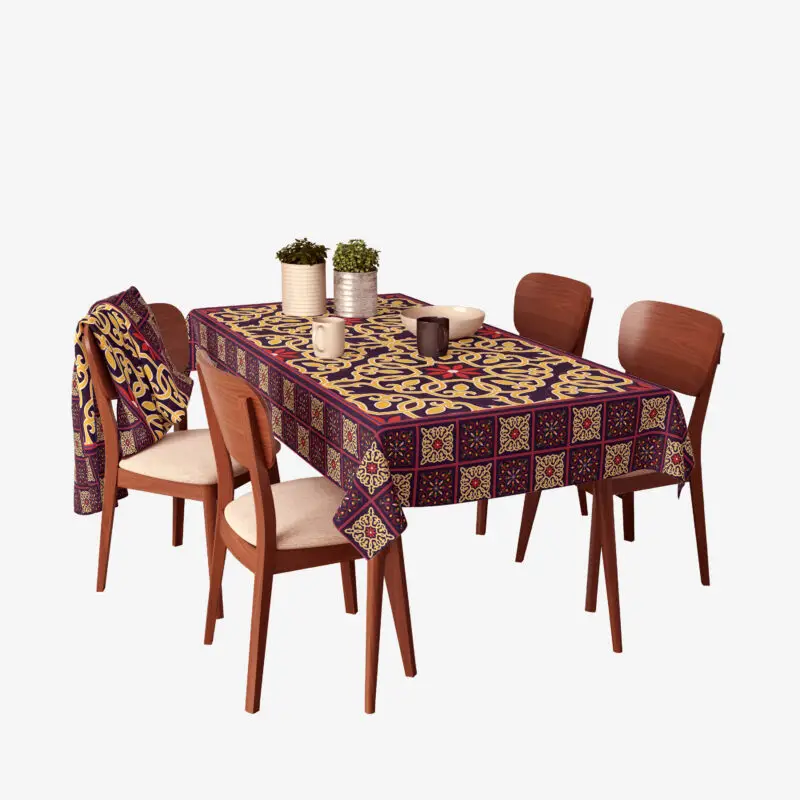 Ramadan Table Cloth 235x150 Oriental Pattern - Violet