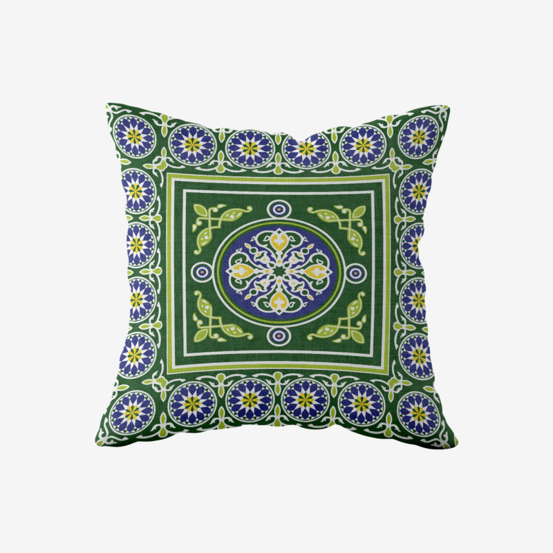 Ramadan Crescent Cushion - Green