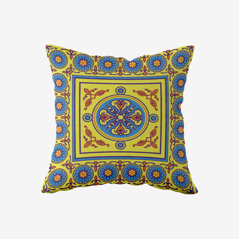 Ramadan Crescent Cushion - Yellow